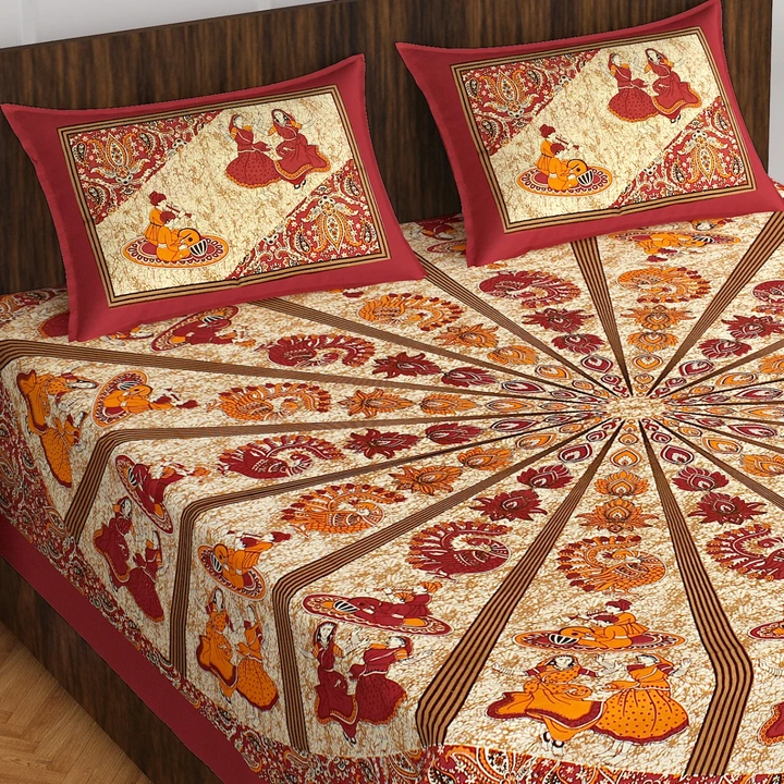 jaipur sanganeri 100% pure cotton bedsheet  uploaded by business on 7/31/2022