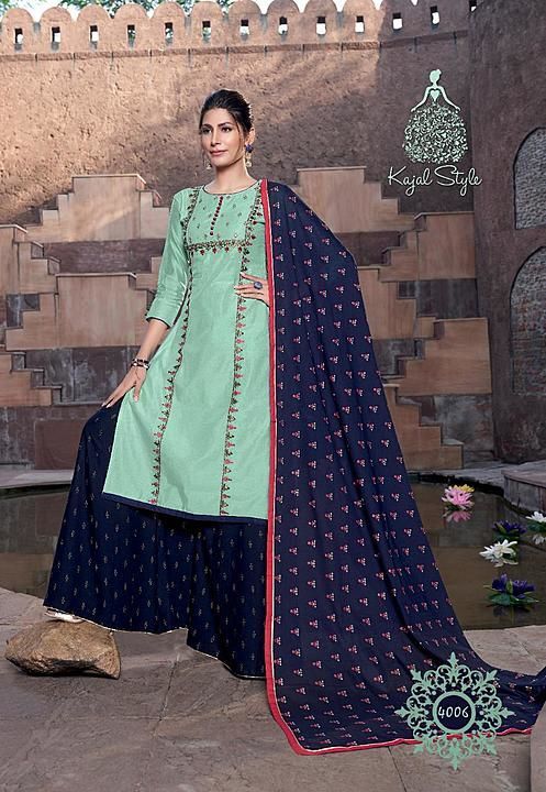 *_Most Awaited Designer dupatta collection with kurti  Plazzo , Sharara,Pent  & Skirt set . Its fill uploaded by Fashion &Design on 11/20/2020