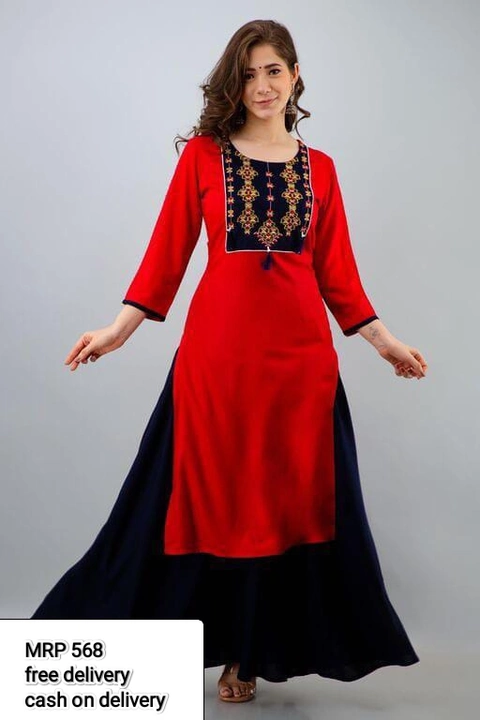 Women's Embroidery Kurta&Skirt Set (RED)
Kurta Fabric uploaded by business on 7/31/2022