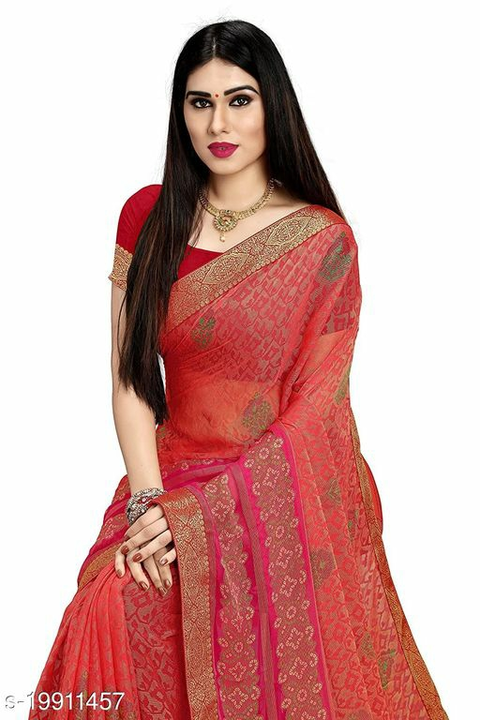Checkout this latest Sarees Product Name: *Jivika Ensemble Sarees* Saree Fabric: Chiffon Blouse: Sem uploaded by business on 7/31/2022