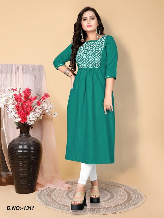 *Launches Designer Embroidered Anarkali Kurti uploaded by Mall95store on 8/1/2022