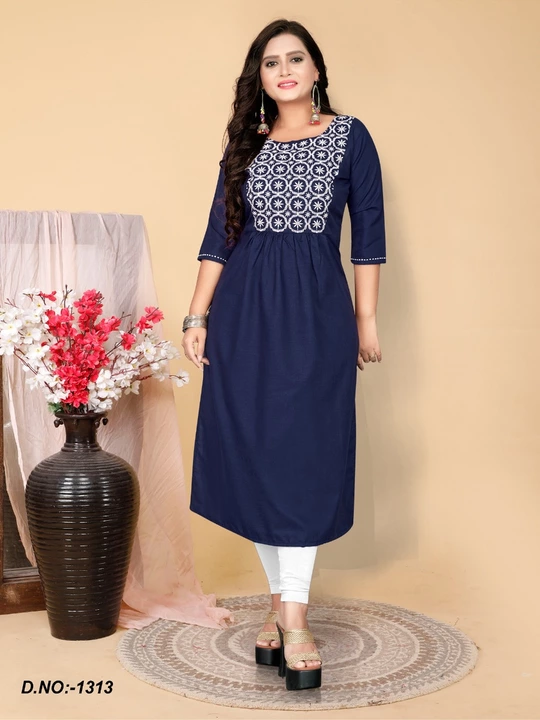 *Launches Designer Embroidered Anarkali Kurti uploaded by Mall95store on 8/1/2022