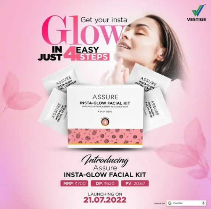 Insta glow facial kit uploaded by SocialSeller _beauty_and_helth on 8/1/2022