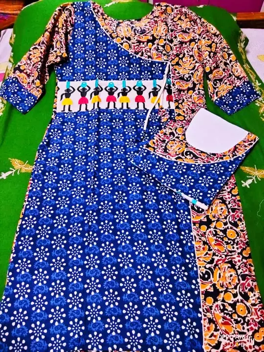 🌞🌞🌞🌞

*Pure Cotton Kalamkari and Indigo Mixmatch embroidery kurti*

*Size 2xl uploaded by business on 8/1/2022