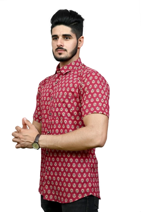 Mens Printed Half Sleeve Cotton Shirt uploaded by business on 8/1/2022