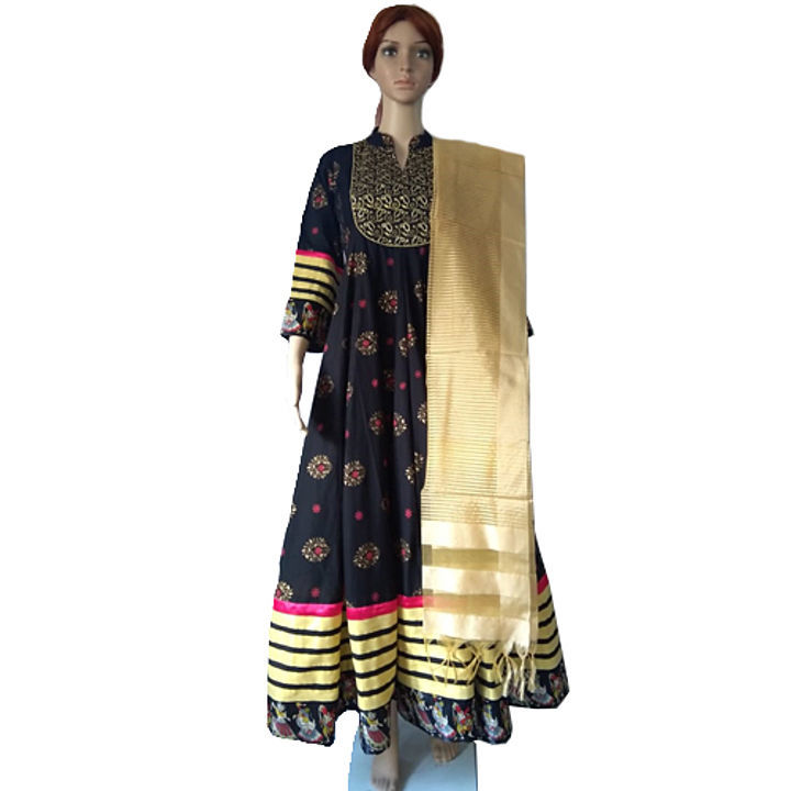 Block Printed Pure Cotton Kurti with Embroidery work & Having Dupatta uploaded by Oxnrich Pvt Ltd on 11/20/2020