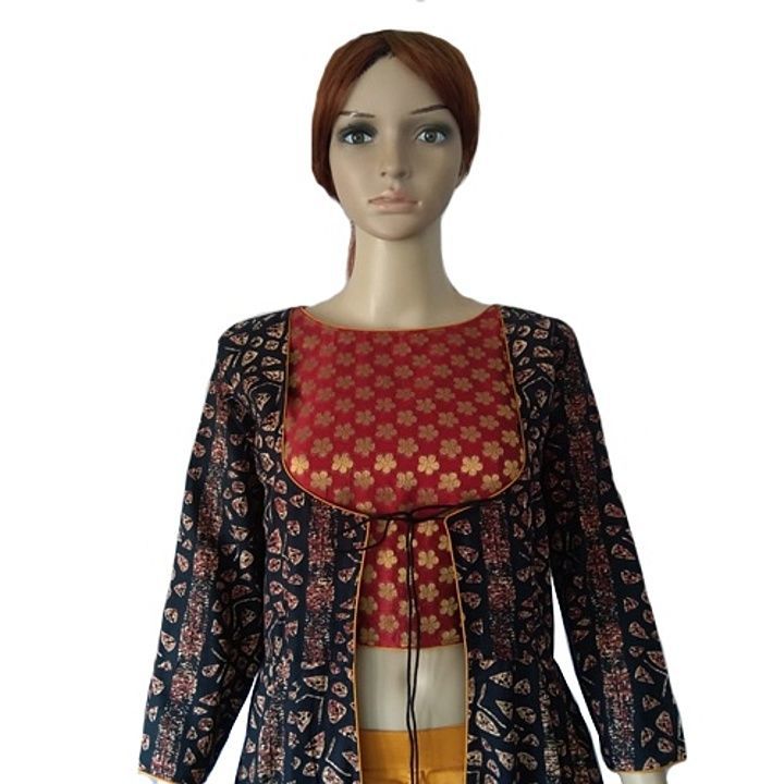 3 Piece Crop Top Shrug with Skirt fusion fabric uploaded by Oxnrich Pvt Ltd on 11/20/2020
