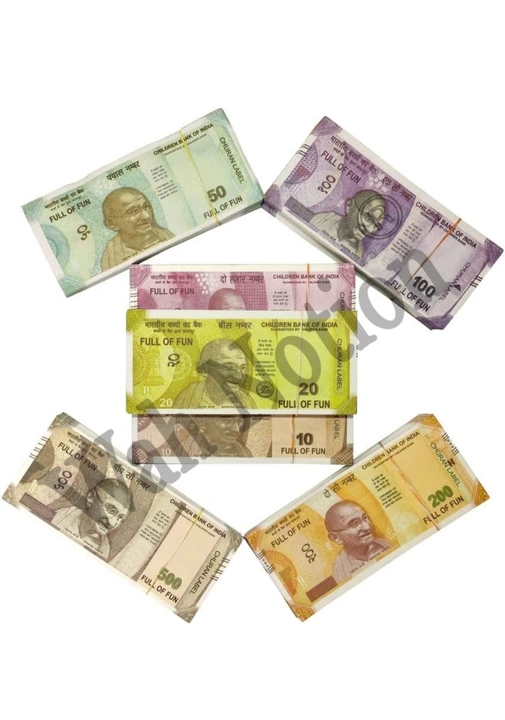 WAH NOTION® Dummy Indian Currency Duplicate Money Notes Kids 200 Units Each Denomination All New 10, uploaded by Wah Notion on 8/1/2022