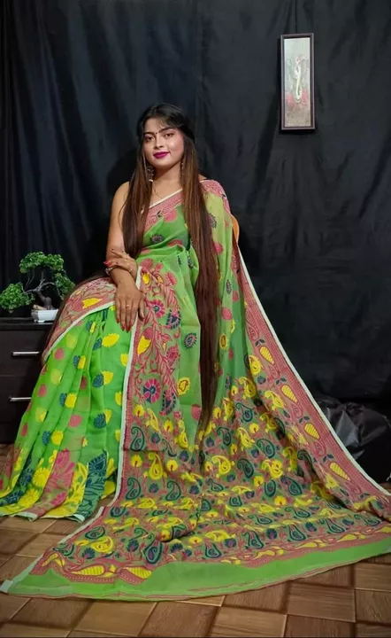 Soft Dhakai jamdani saree uploaded by Barman saree center on 8/1/2022