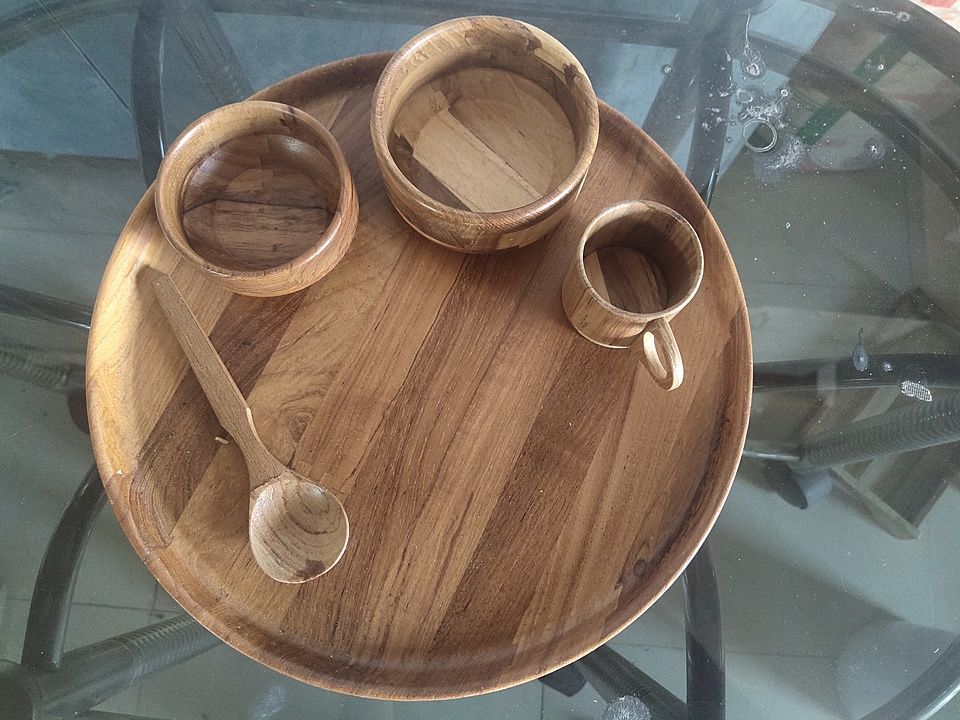 Natural wooden dinner set uploaded by Air Fast Adhesive on 6/21/2020