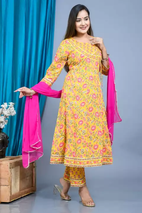 Anarkali kruti with pant duptta uploaded by business on 8/1/2022