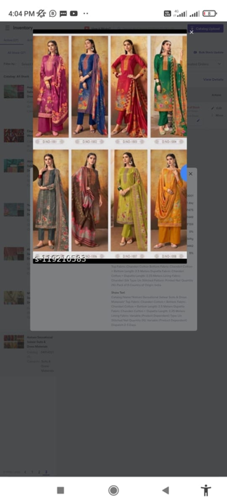 Post image I want 11-50 pieces of Suits and dress material at a total order value of 5000. I am looking for Kanika suit material. Please send me price if you have this available.