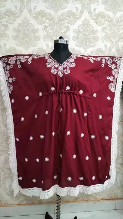 Chikan Embroidery Kaftan Rayon uploaded by business on 8/2/2022