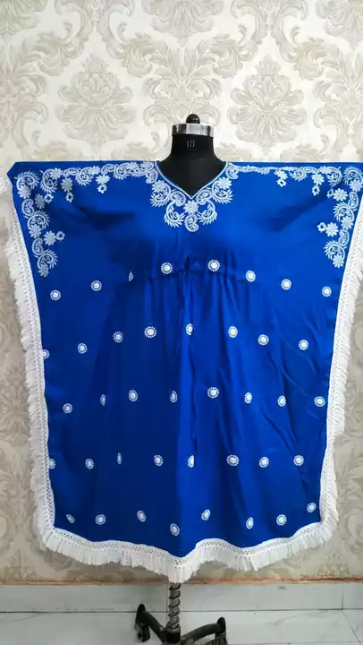 Chikan Embroidery Kaftan Rayon uploaded by business on 8/2/2022