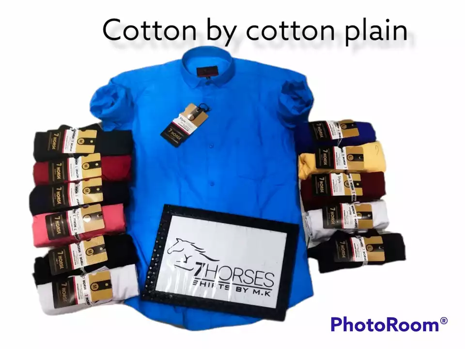 Cotton by cotton. plain shirts uploaded by Shri Balaji Collection on 8/2/2022