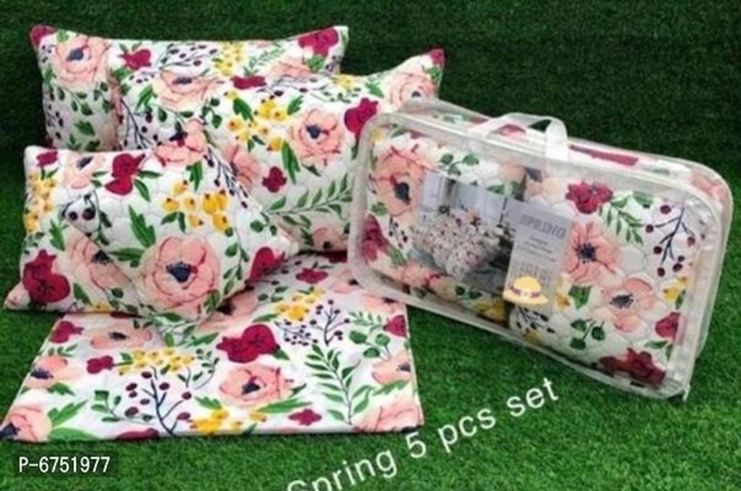 Glace Cotton Printed Bedsheet With Two Pillow Covers And Two Quilted Cushion With Filling Set

Size: uploaded by business on 8/2/2022