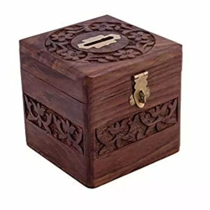 Wooden Money Bank, Coin Holder, Piggy Bank. uploaded by business on 8/2/2022