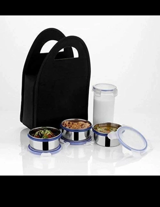 COMPACT STAINLESS STEEL AIRTIGHT LUNCH BOX SET - 4 PCS (3 LEAKPROOF CONTAINERS AND 1 BOTTLE) uploaded by H&K INTERNATIONAL on 8/2/2022