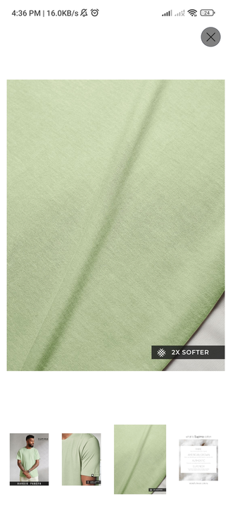Supima 100% Pure Cotton tshirt: Mint Green uploaded by AR TRADING COMPANY on 8/2/2022