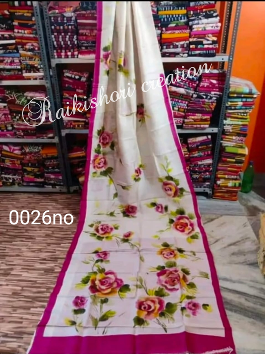 Murshidabad silk saree uploaded by business on 8/3/2022