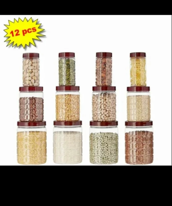 ZIG ZAG SILVER STORAGE CONTAINER GIFT SET FOR KITCHEN 12 PCS uploaded by H&K INTERNATIONAL on 8/3/2022