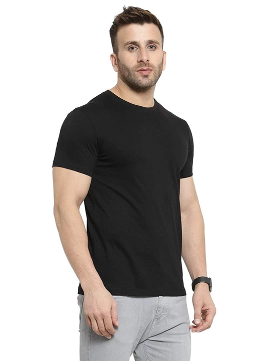 Post image Gouts Black round neck t-shirt. 
#black #roundneck #tshirt #best #quality