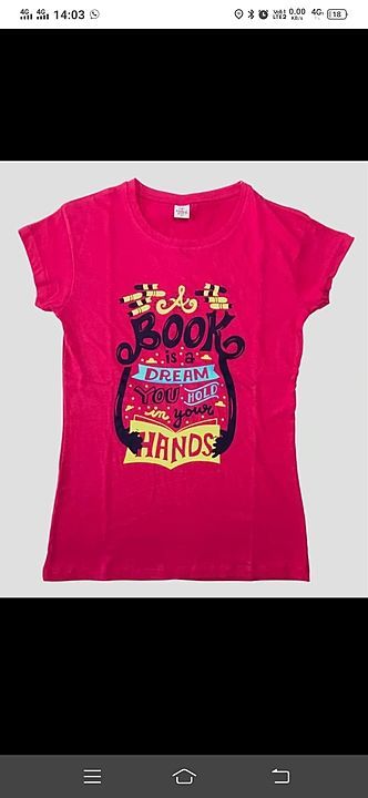 Girls Tshirt uploaded by Tirupur Garments on 11/21/2020