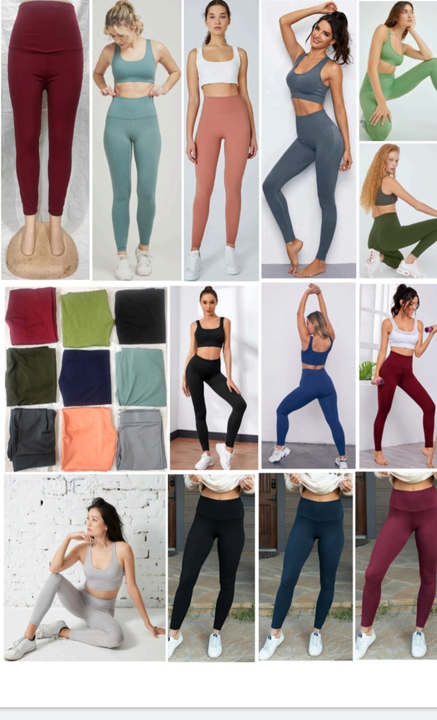 Women's tights full length full strechable gym yoga sizes xl xxl color 10 uploaded by Shiv balaji creations on 8/3/2022