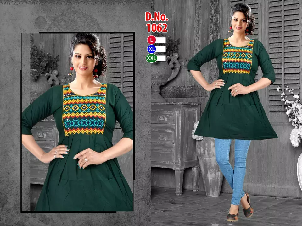 Kurti Cotton Febric Embroidery Design Women  uploaded by business on 8/3/2022