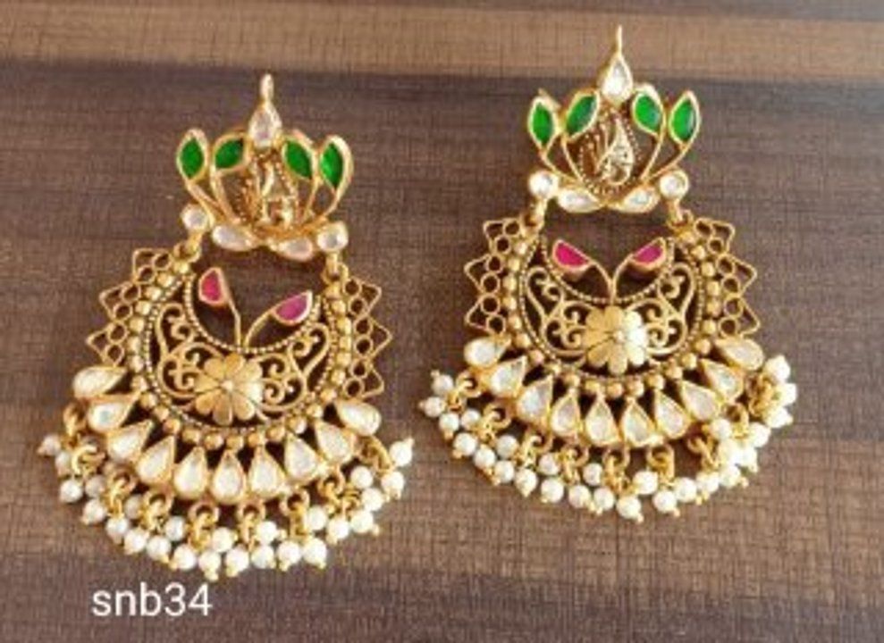 Kundan earrings uploaded by Premraj Bhairulal Jewellers on 4/30/2020