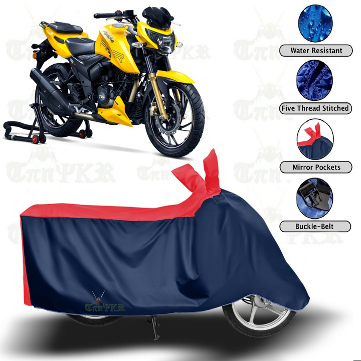 Post image TPNYKR Vehicle Cover [Red Blue] _:- Bike Cover Protection in All Weather Conditions, (Water Resistant, Dust Proof, UV Rays Protection) Bike Cover.…(ALL BIKE AND SCOOTY-TVS, HERO, HONDA, BAJAJ, YAMAHA, SUZUKI (Universal Size two wheeler covers)