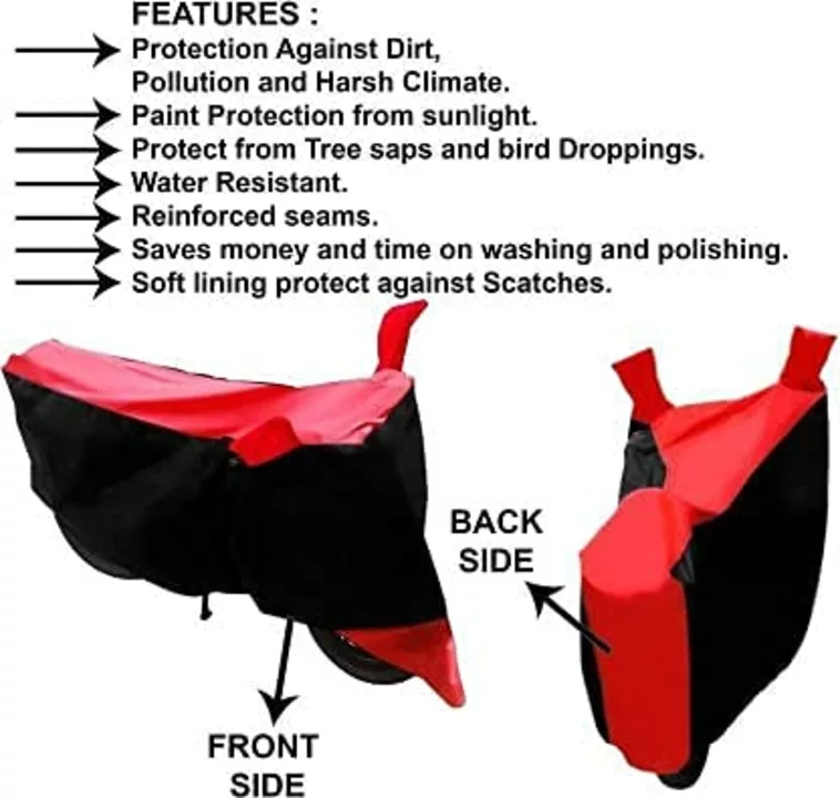 TPNYKR Vehicle Cover [Red Black] _:- Bike Cover Protection in All Weather Conditions  uploaded by Tpnykr _two wheeler cover on 8/3/2022