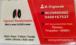 Business logo of Vignesh ready made